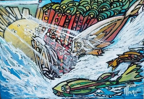 CITTA' SOMMERSA "Sunken city" von MARGHERITA BELLIPANNI (Margot), Werk auf Papier kaufen auf Singulart