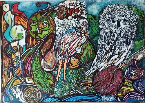 LA QUIETE NEL SILENZIO (Stillness in silence) Opera visionaria sul paesaggio interiore e la trasformazione emotiva par MARGHERITA BELLIPANNI (Margot), Peinture en vente sur Singulart