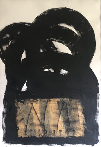 Quatre Cercles i Una Pedra de Carlos Villena, Pintura a la venta en Singulart