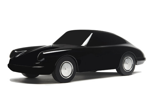 "63 SportWagen" (inspiration Porsche 911) - Livrée "full black" von Atelier Circourt, Skulptur kaufen auf Singulart