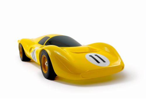 67 SportPrototipo jaune "Inspiration Ferrari P4" von Atelier Circourt, Skulptur kaufen auf Singulart