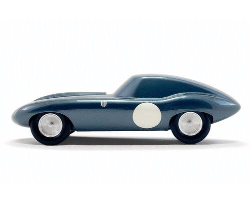 "61 Fixed Head Coupe" (Inspiration Jaguar Type E) - Livrée Opalescent Blue von Atelier Circourt, Skulptur kaufen auf Singulart