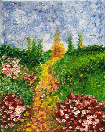 Ascesi: Sentiero Aureo by Valeria Pianese, Painting for Sale on Singulart