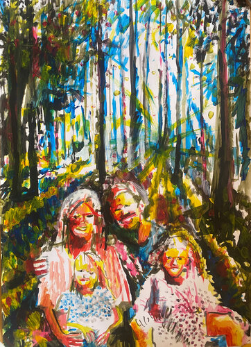 Happy Family 01 by Martin Thomas, Painting for Sale on Singulart
