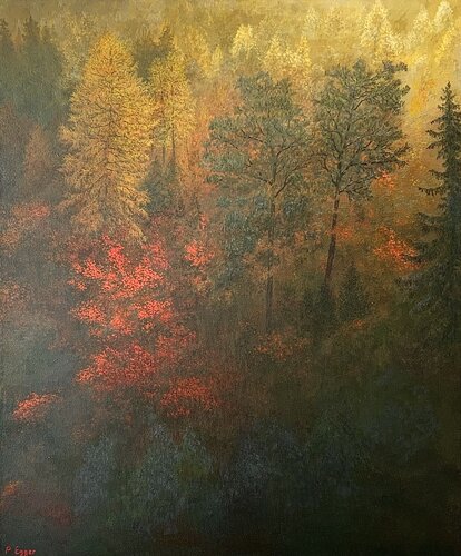 Lueur d’automne by Patrick Egger, Painting for Sale on Singulart