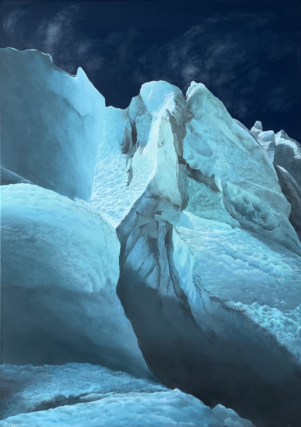 Glace en déshérence Patrick Egger Original painting for sale