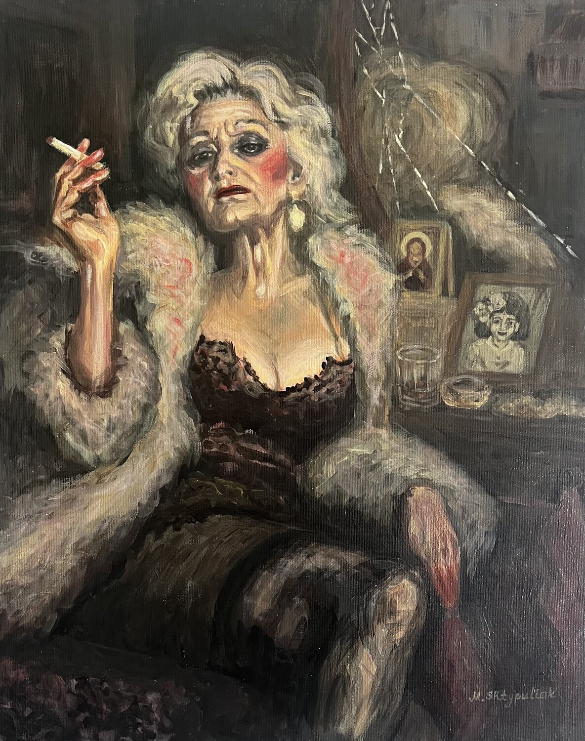 The last night of Marlene M. Shtypuliak Original painting for sale
