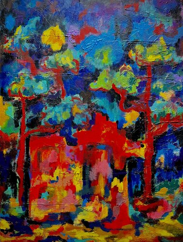 Family Home by Edvard Badalyan, Painting for Sale on Singulart