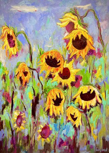 Sunflowers from My Dreams by Edvard Badalyan, Painting for Sale on Singulart