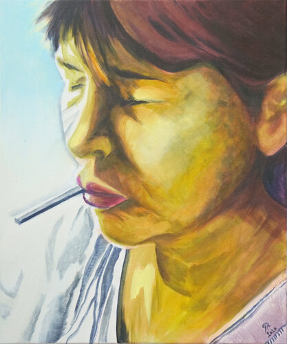 Smoking von Gabriele Riedel, Malerei kaufen auf Singulart
