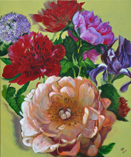 Florales Stillleben de Gabriele Riedel, Pintura a la venta en Singulart