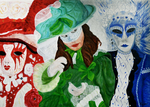 Carnaval dans les Vosges by Patrick Kessler, 회화 for Sale on Singulart