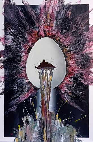 "Cosmic Egg" by Ezio Procacci, Painting for Sale on Singulart