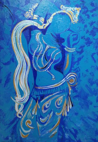 Apsara di Dakshayani Lingamoorthy, Pittura in vendita su Singulart