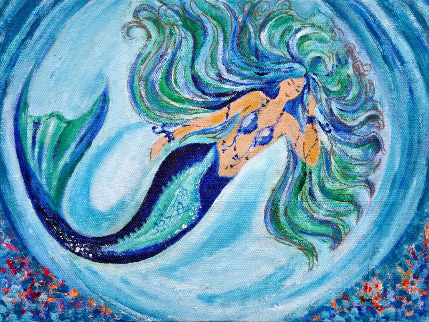 Guardians Of the Ocean Dakshayani Lingamoorthy Originalgemälde zu verkaufen