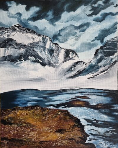 Ibón Azul van Maria Jose Roldan Hidalgo, Schilderij te koop op Singulart