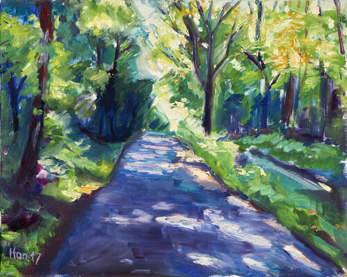 The Road through the Forest de Heiner Handschin, Pintura a la venta en Singulart
