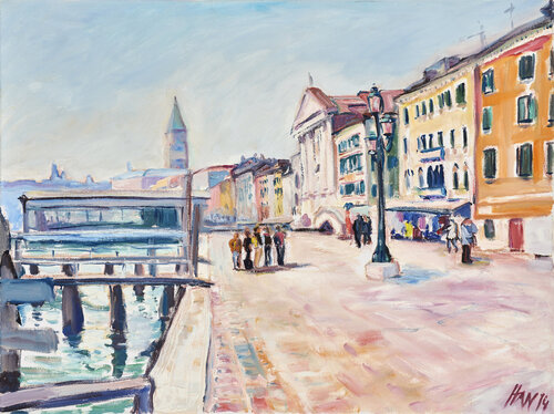 A Walk among Venetians de Heiner Handschin, Pintura a la venta en Singulart