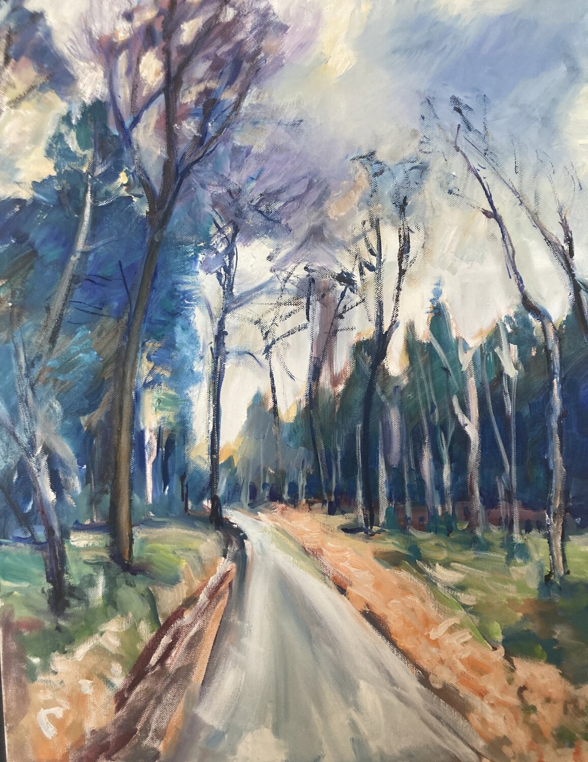 Pre-Spring Forest of Belmont Heiner Handschin Pintura original en venta