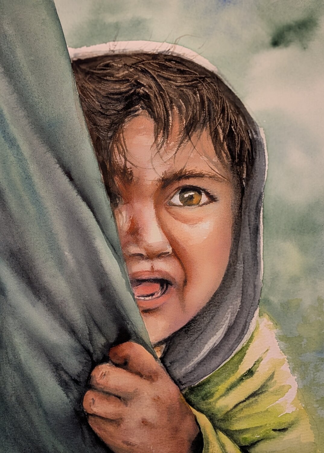 Defenseless Fatemeh Kazemeyni Peinture originale à vendre