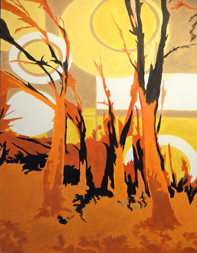 Untergang der Sonnen de Margit Schick, Pintura a la venta en Singulart