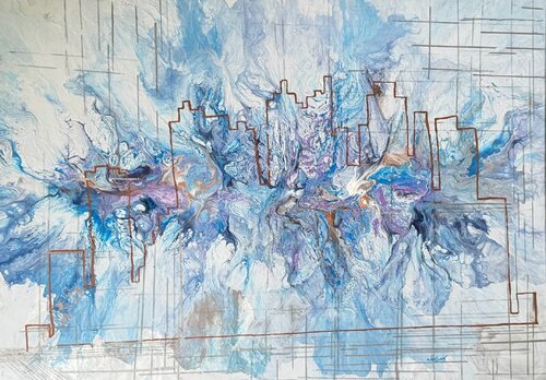 City in Bloom van Lydia Watson (Watsart™), Schilderij te koop op Singulart