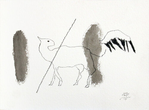 L'animal by olivier saint-pierre, Drawing for Sale on Singulart