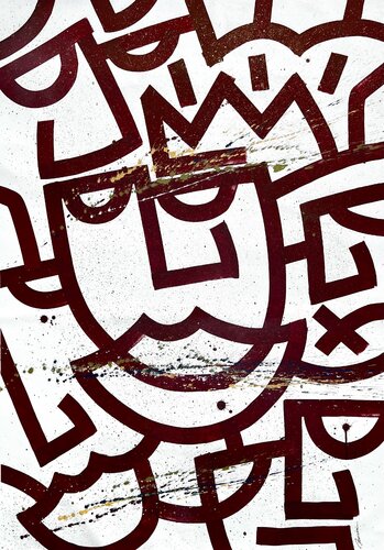 A Smile Amid the Noise von SALVATORE CATANIA Bamér, Malerei kaufen auf Singulart