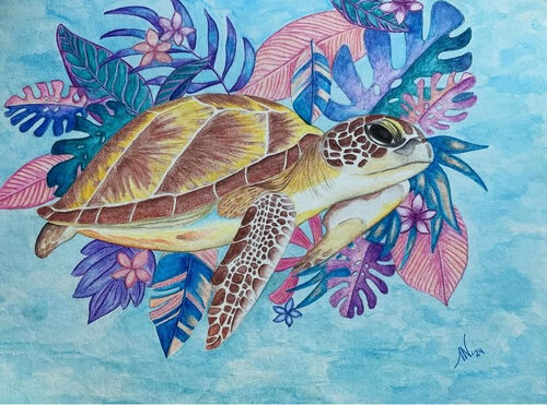 Jardín del Mar di Adri Nivon, Opera su carta in vendita su Singulart