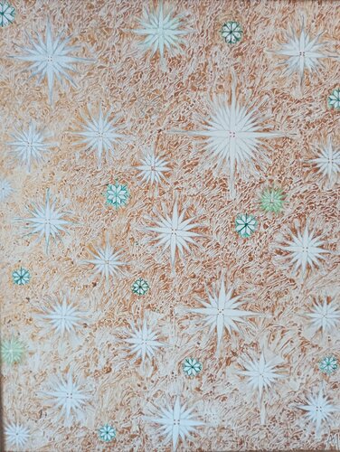 FIORI STELLARI - ORO ( STAR FLOWERS - GOLD ) di Andrea Micalizzi, Pittura in vendita su Singulart