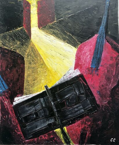 Les contrebasses von claude Crousier, Malerei kaufen auf Singulart