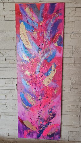fuchsia van Ariane Fischer, Schilderij te koop op Singulart
