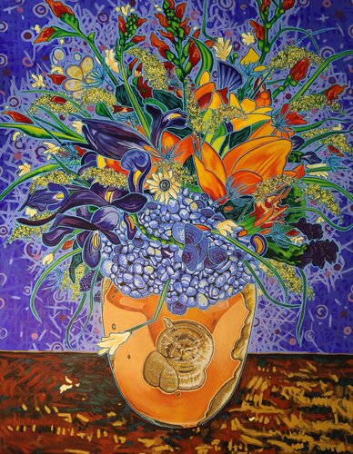 Flowers #1 par Leo Joseph, Peinture en vente sur Singulart