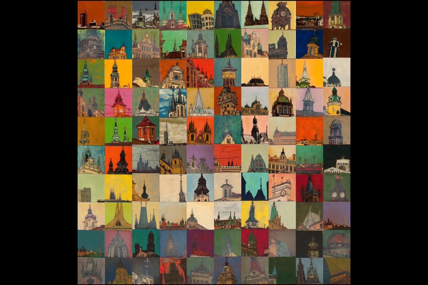In the City (Prague) Leo Joseph Original painting for sale