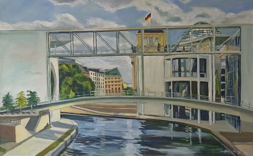 Ost-West-Verbindung par Web.Lisaschoefer@Gmail.Com Schoefer, Peinture en vente sur Singulart