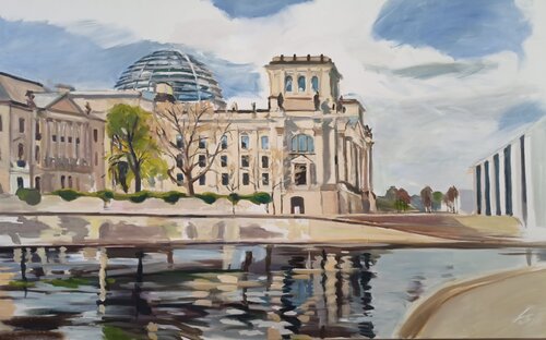 Reichstagsgebäude im Vorfrühling von Web.Lisaschoefer@Gmail.Com Schoefer, Malerei kaufen auf Singulart