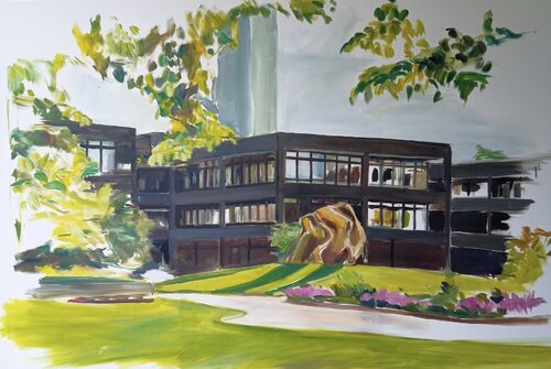 Ehemlaiges Kanzleramt, Bonn by Lisa Schoefer, Painting for Sale on Singulart