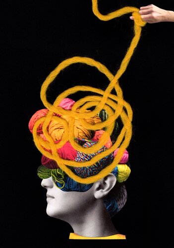 LOOSE YOUR INNER CHAOS van Melanie Giovanna Landro, Werk op papier te koop op Singulart