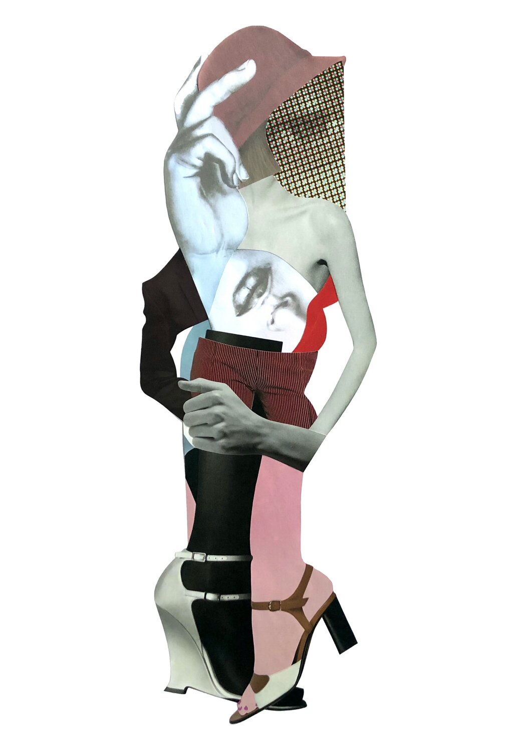 WOMAN WITH BOWLER HAT Melanie Giovanna Landro Werk auf Papier zu verkaufen