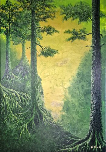 Fairy tale van Julia Gust - Trybuś Grzegorz Gust, Schilderij te koop op Singulart