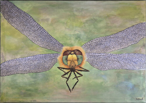 Dragonfly van Julia Gust - Trybuś Grzegorz Gust, Schilderij te koop op Singulart