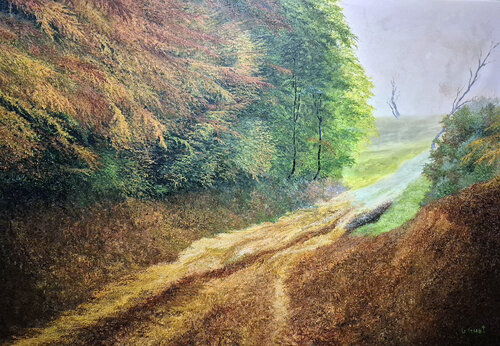 Autumn outing von Julia Gust - Trybuś Grzegorz Gust, Malerei kaufen auf Singulart