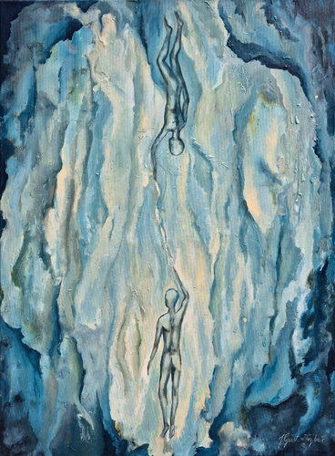 Depth of non-symmetry - The painting was painted by Julia Gust-Trybuś. by Julia Gust - Trybuś Grzegorz Gust, Painting for Sale on Singulart