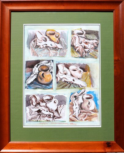 "Vessels - Still Life Variations"-"Gefäße - Stillebenvariationen"© by Erik v. Brandt, Drawing for Sale on Singulart