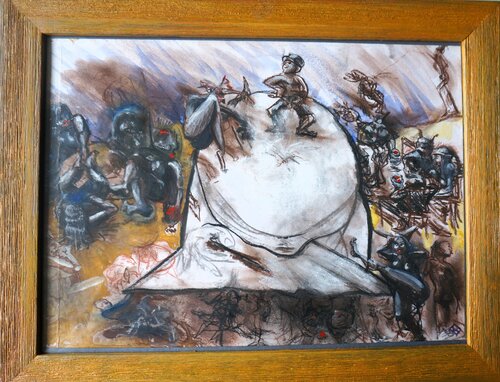 "At the heart of the image"- "Im Bauch des Bildes" © by Erik v. Brandt, 소묘 for Sale on Singulart