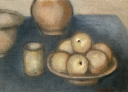 Krug mit Pfirsiche by Peter Maisch, 油畫 for Sale on Singulart