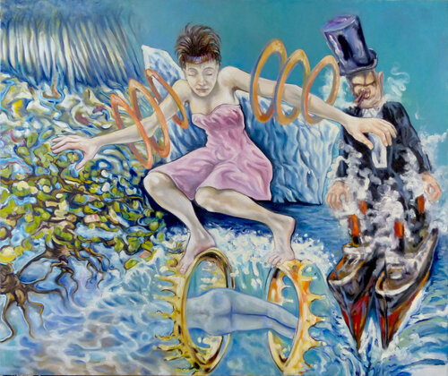 acrobat of balance di Dirk von Amelunxen, Pittura in vendita su Singulart