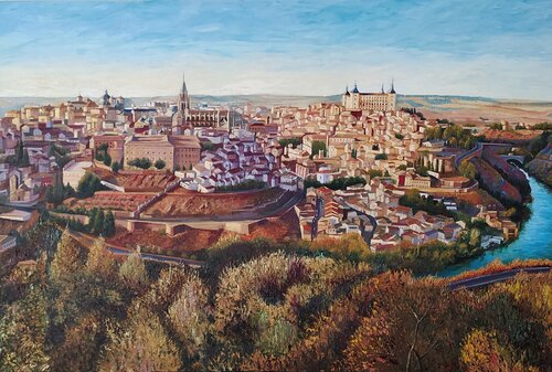 Panorámica de Toledo by Rosa María Fernández, Painting for Sale on Singulart