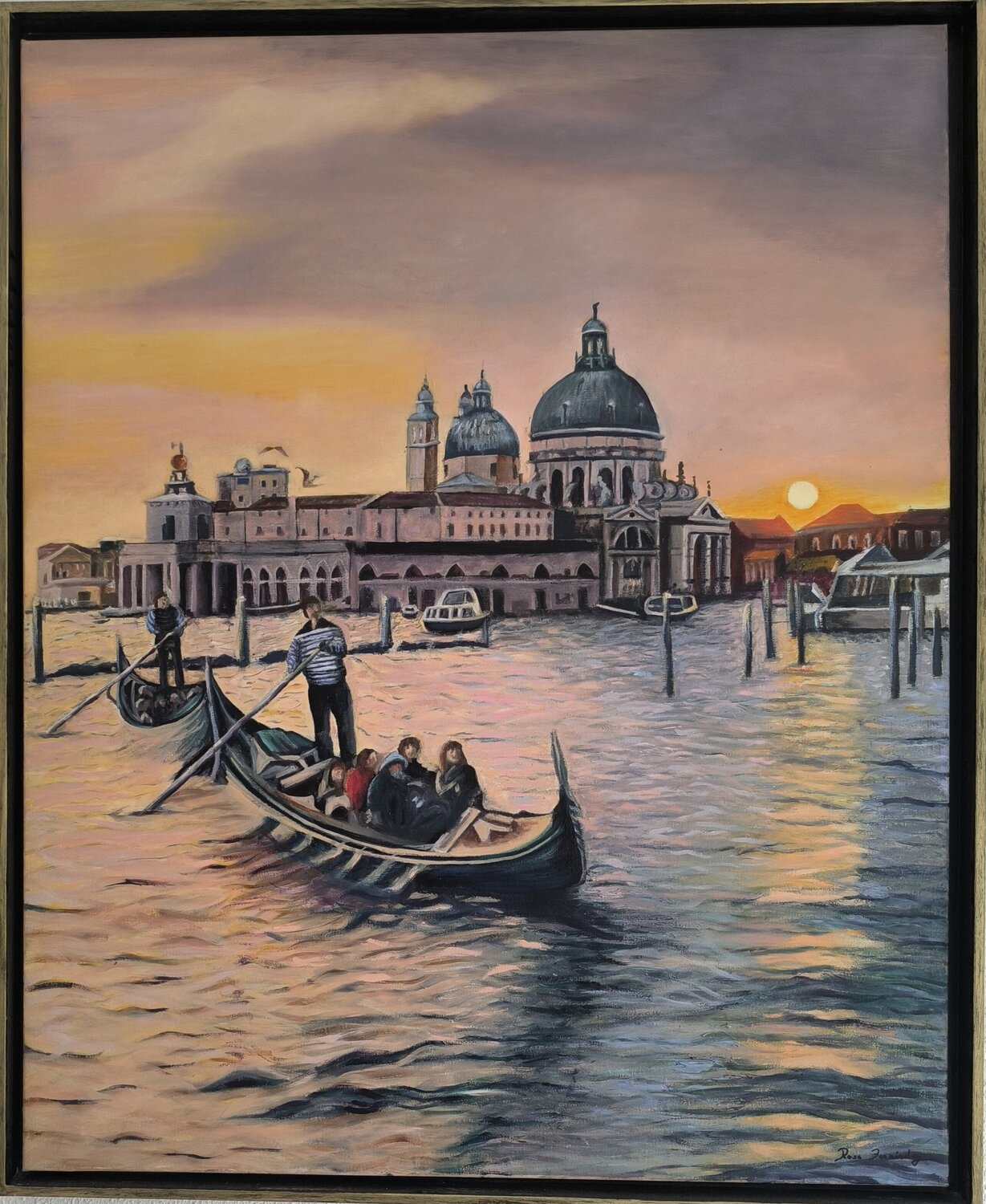 Puesta de sol en Venecia Rosa María Fernández Originalgemälde zu verkaufen