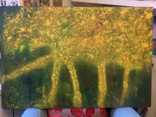 Golden Forest Wolf by sue (kisa) Gallaugher, Painting for Sale on Singulart